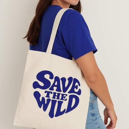 TOTE BAG "SAVETHEWILD" BEIGE