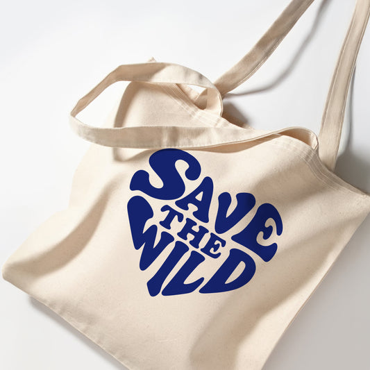 TOTE BAG "SAVETHEWILD" BEIGE