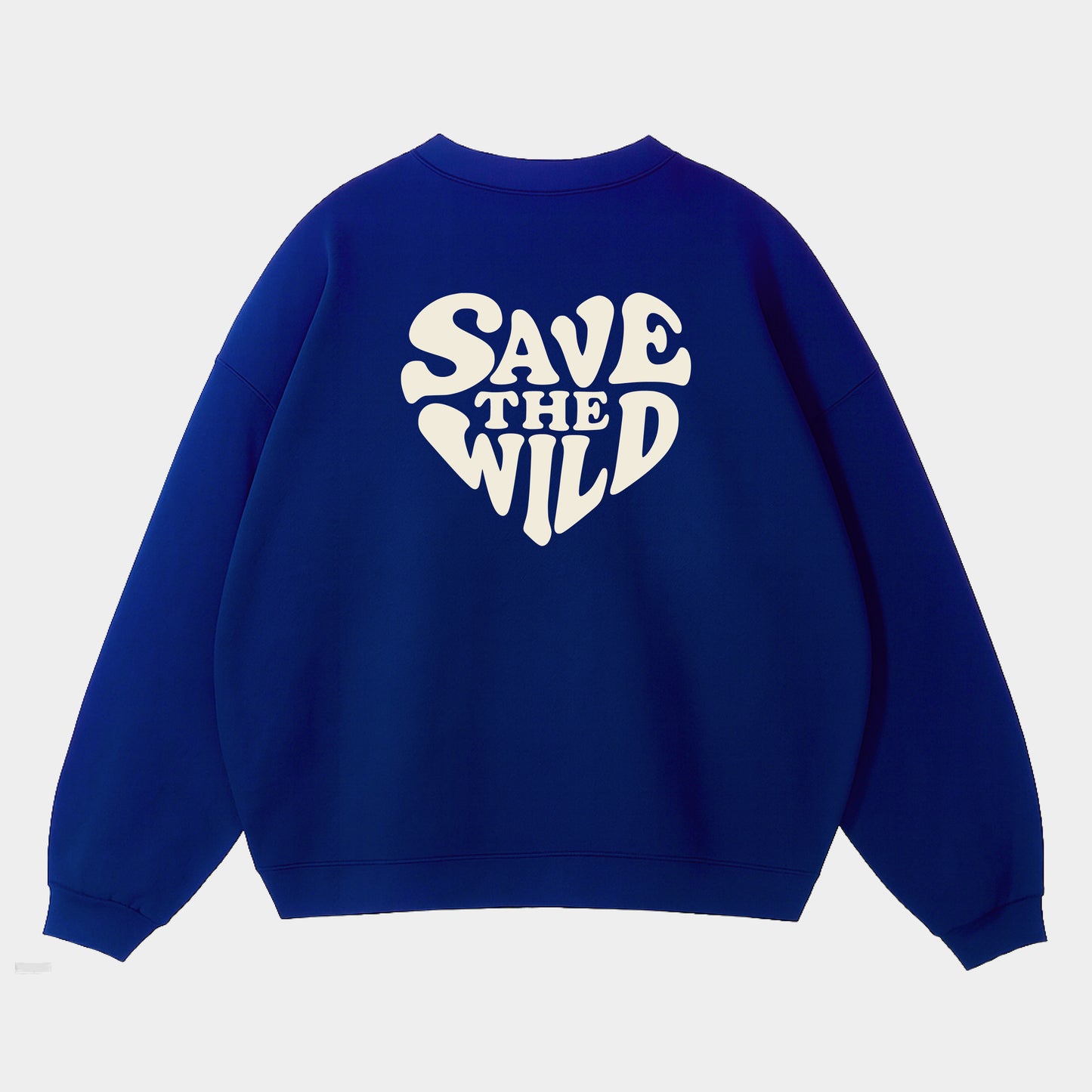 SWEATER "SAVETHEWILD" BLUE/BEIGE