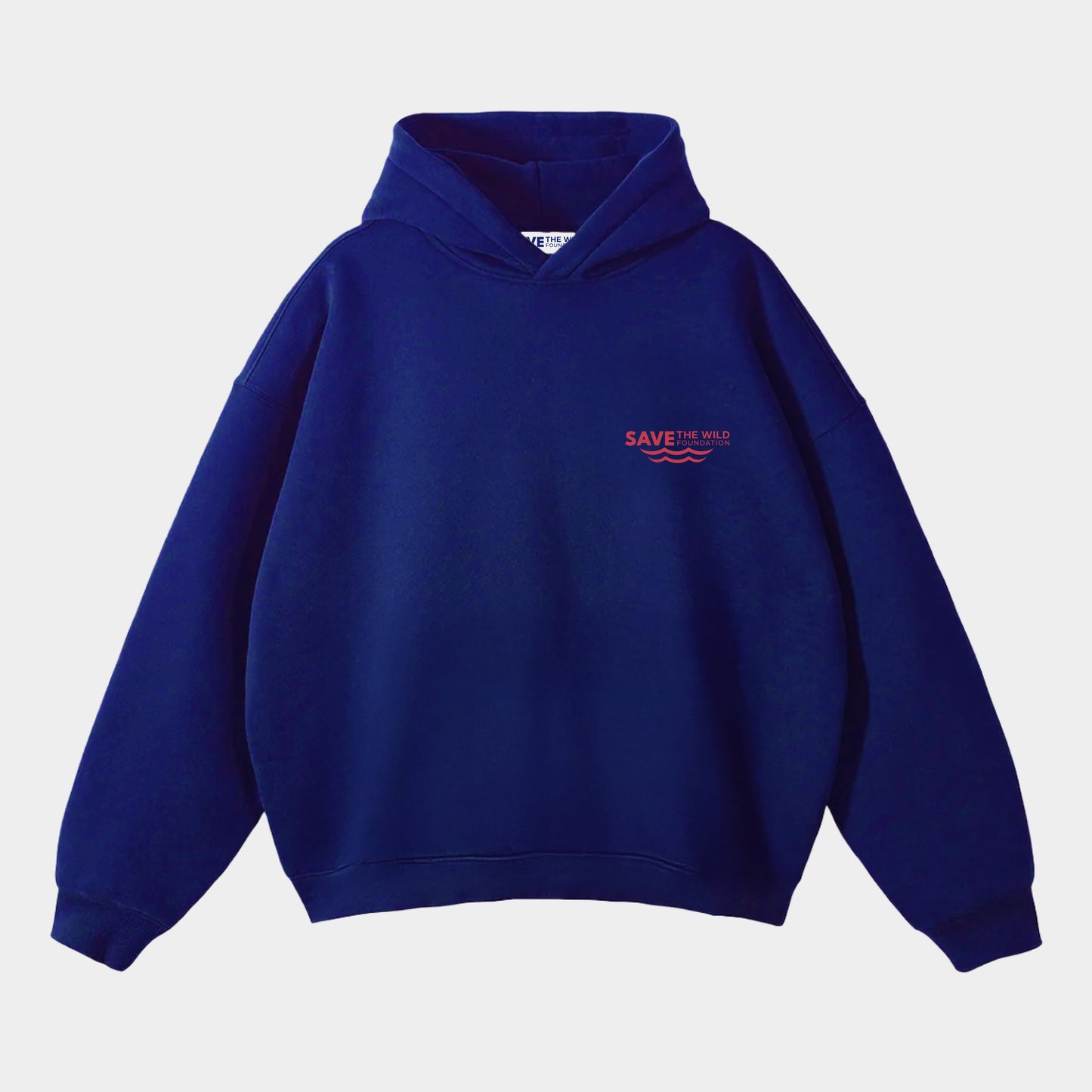HOODIE "SAVETHEWILD" BLUE/RED